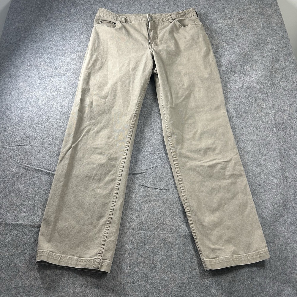 Duluth Trading Company Pants Womens 14 Beige Straight Leg Canvas Workwear